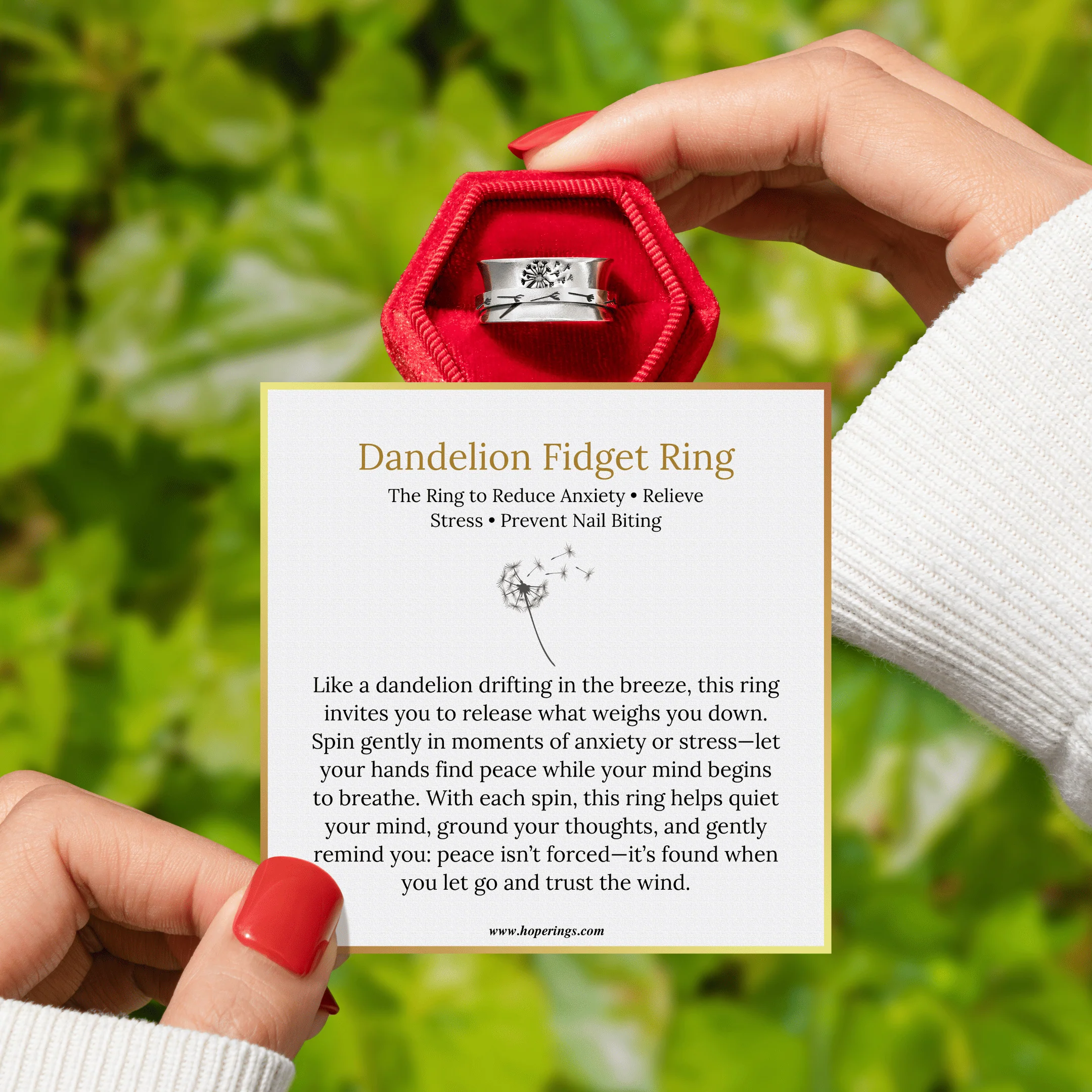 Dandelion Fidget Ring
