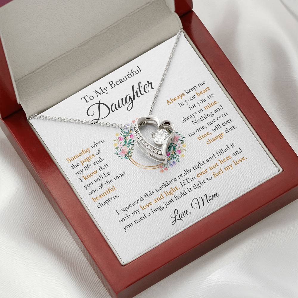 To My Daughter "When The Pages Of My Life End" Forever Love Necklace - Image 4