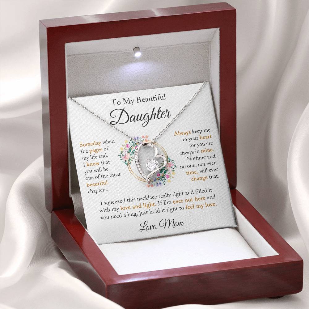 To My Daughter "When The Pages Of My Life End" Forever Love Necklace - Image 5
