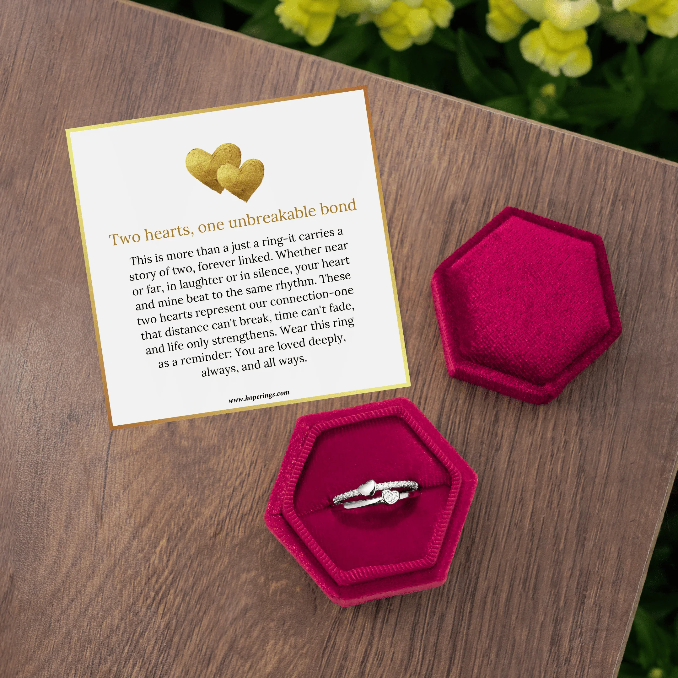 Two Hearts One Love Ring - Image 4