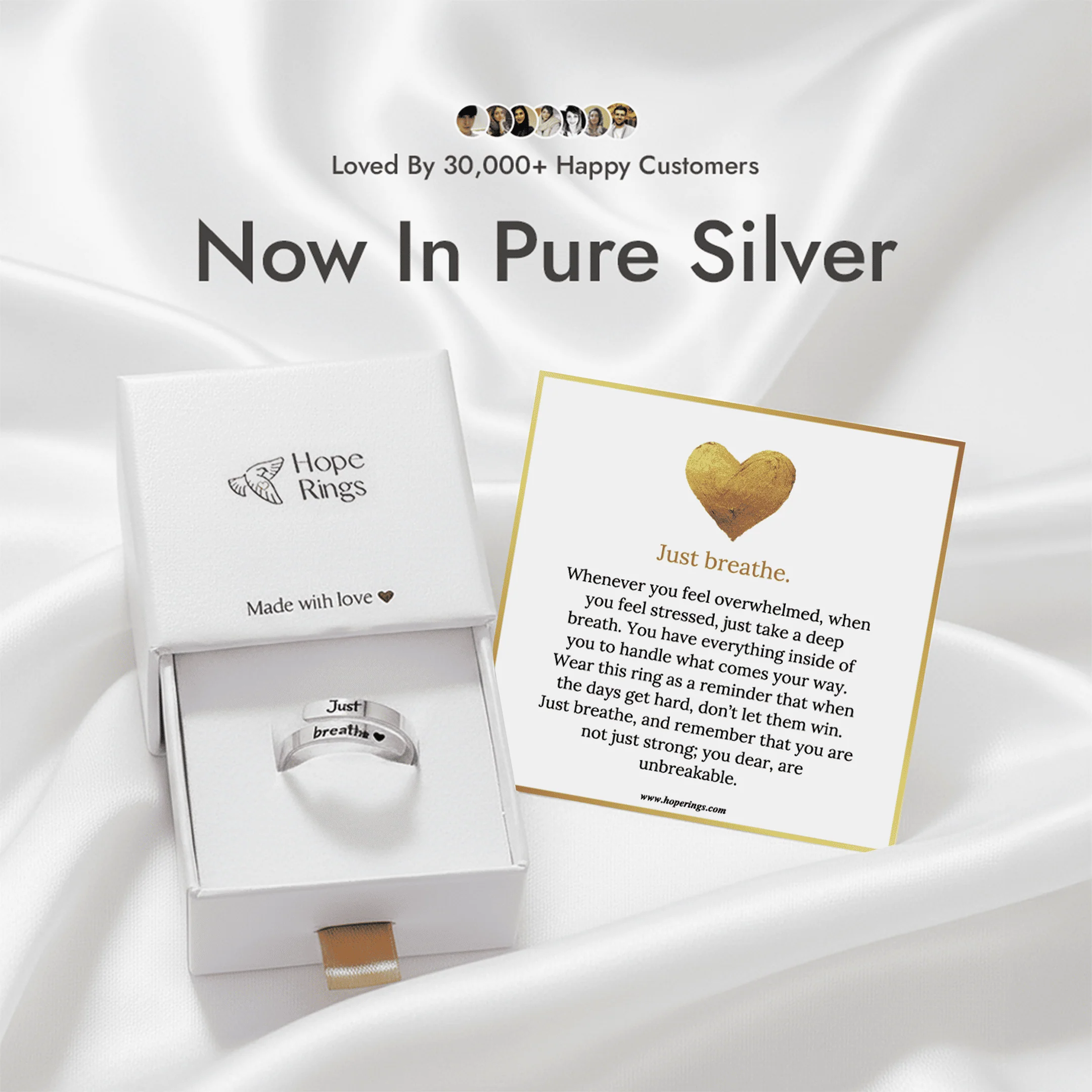 Just Breathe Ring - Pure Silver (3 Pack)