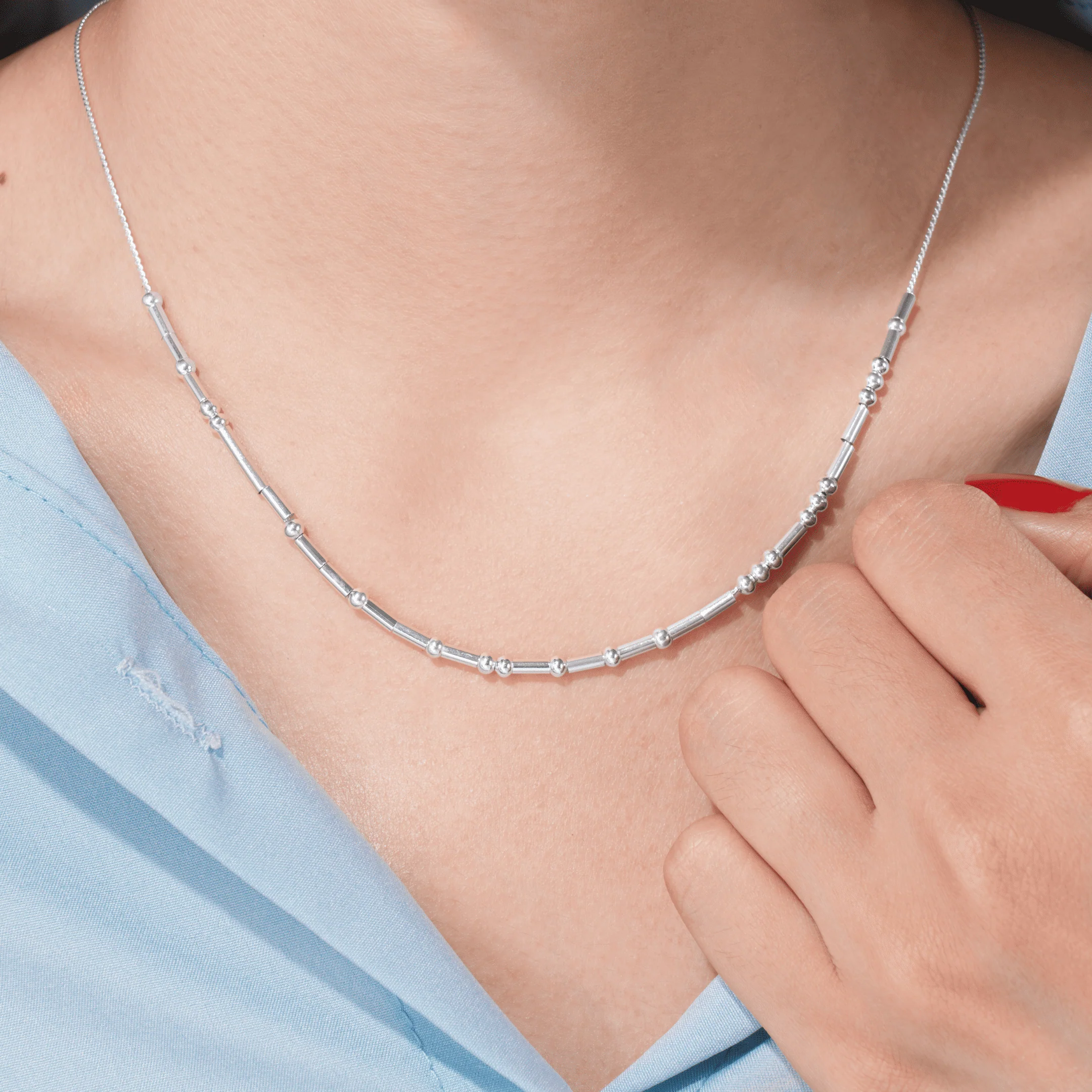 Keep F♡cking Going Morse Code Necklace - Image 2