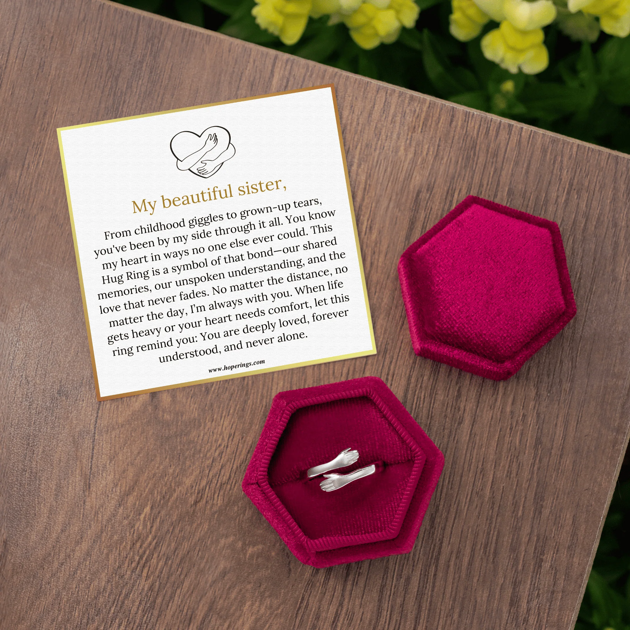 To My Sister - Hug Ring - Image 4