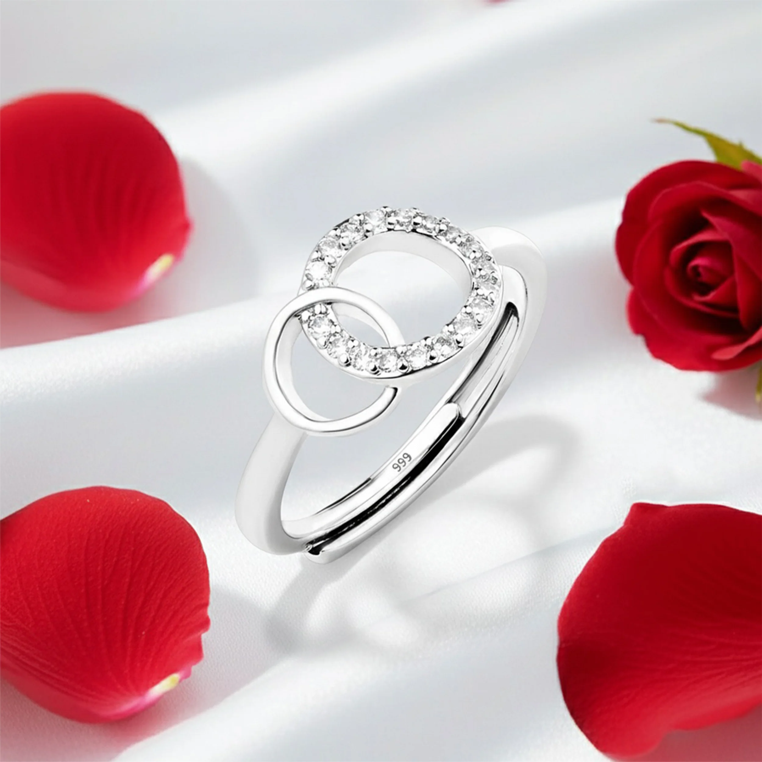 To My Daughter - Forever Linked Ring (Pure Silver) - Image 3