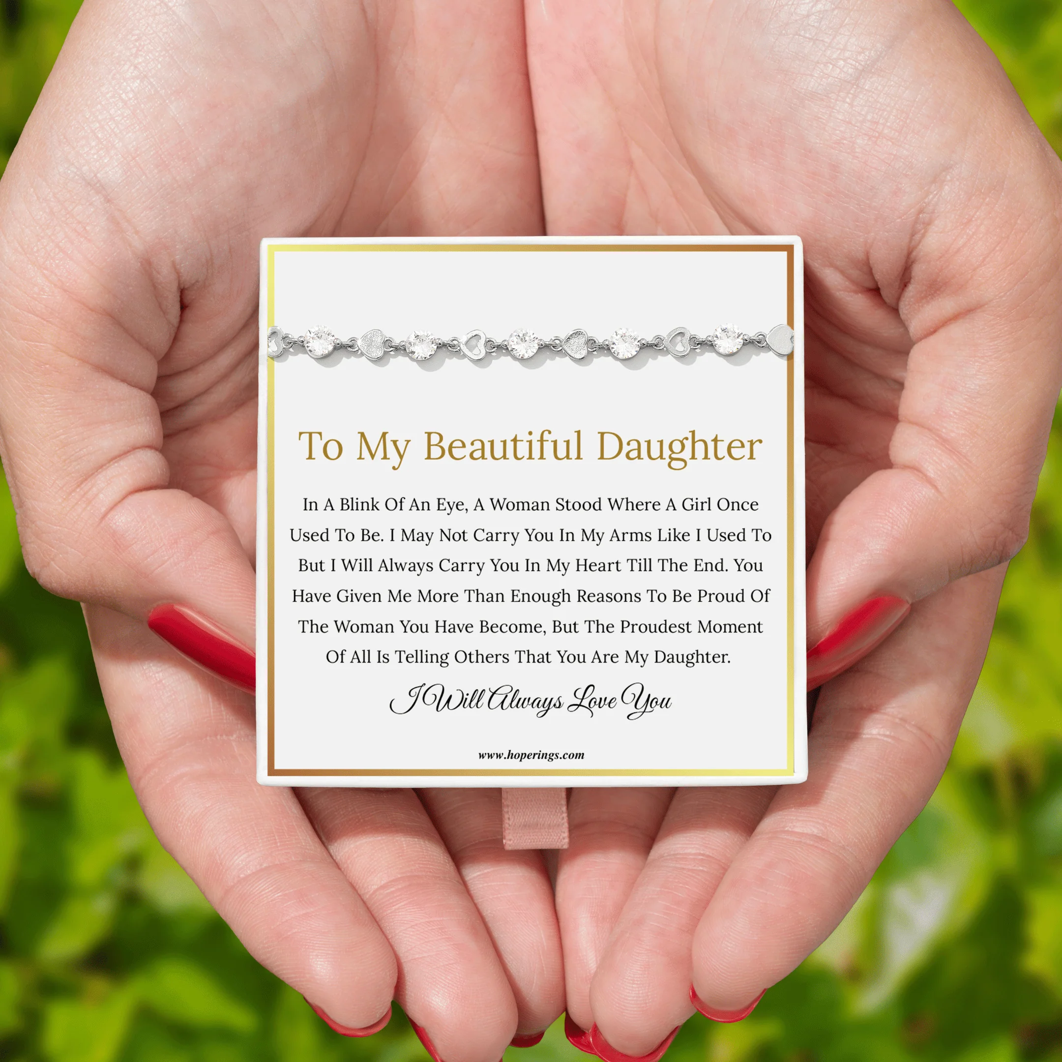 To My Daughter - I Love You Bracelet - Image 3