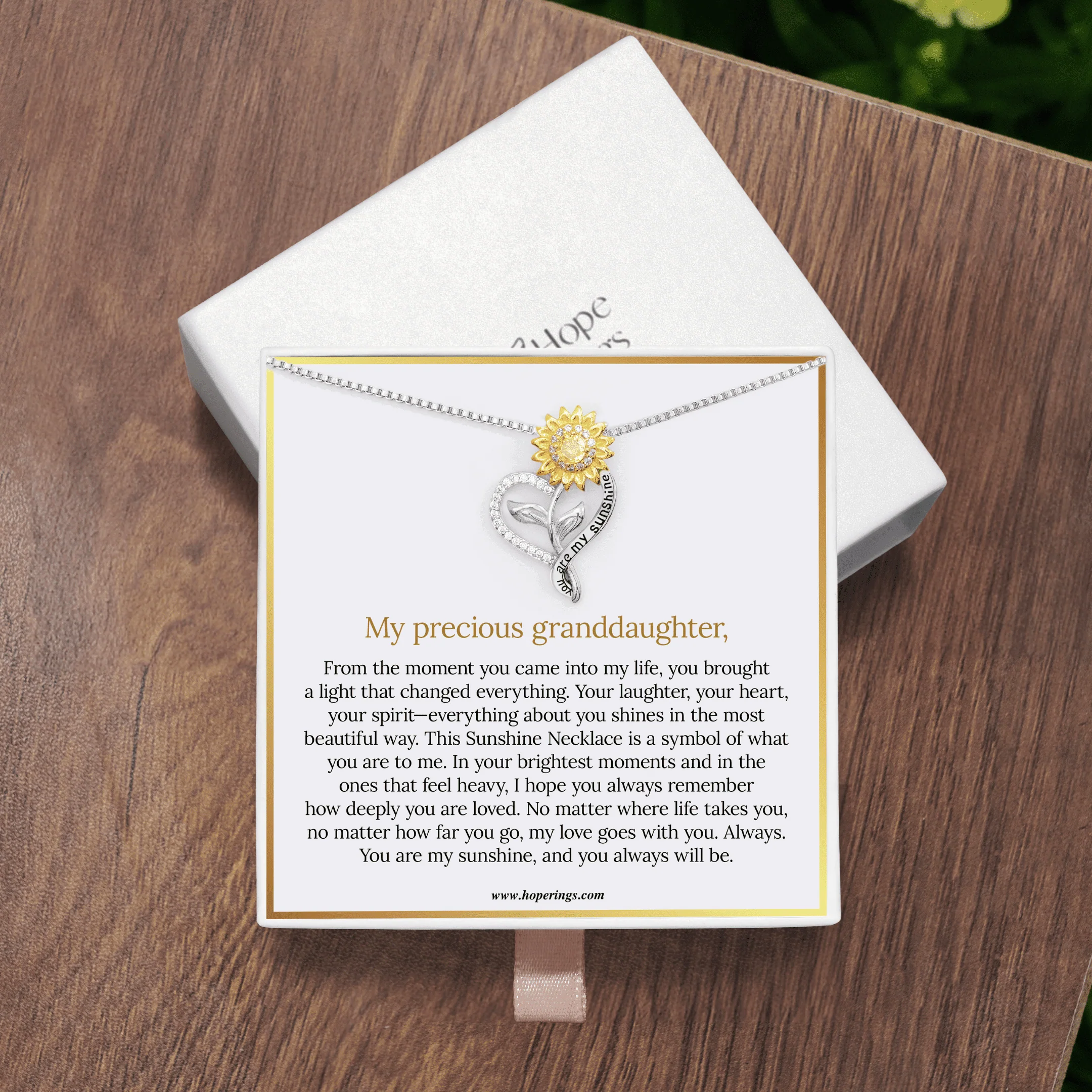 To My Granddaughter - Sunshine Necklace - Image 4