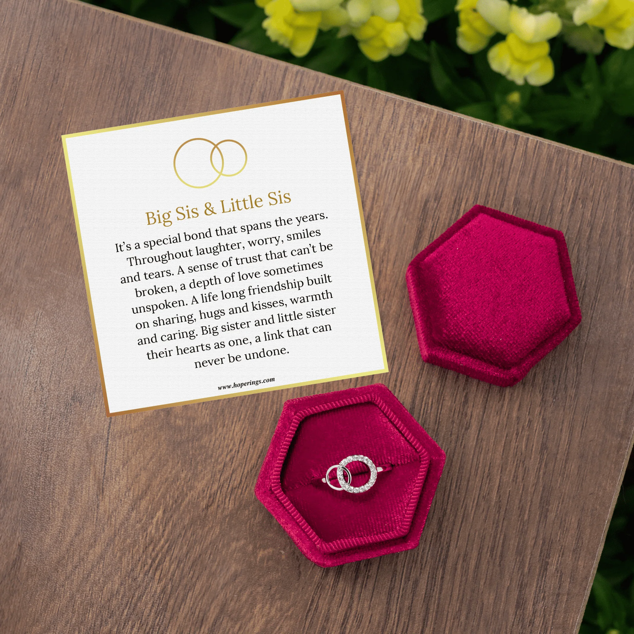 To My Sister - Forever Linked Ring - Image 4